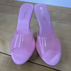 Shuzumíao Shoes High Heels Women Party Platform Compartment with Roses Pink US37